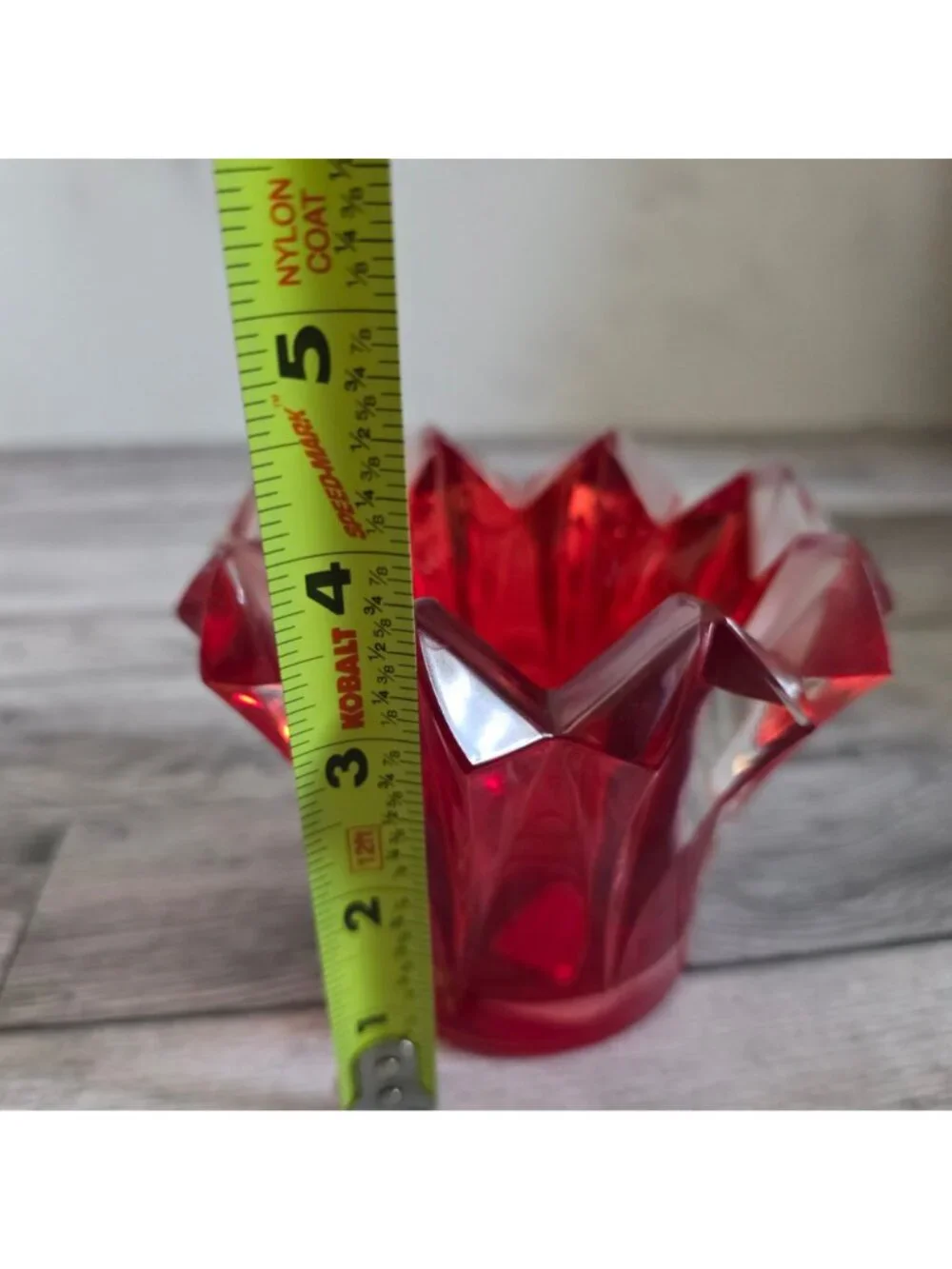 Mikasa Czech Republic Red Crystal Votive Candle Holder 4.5